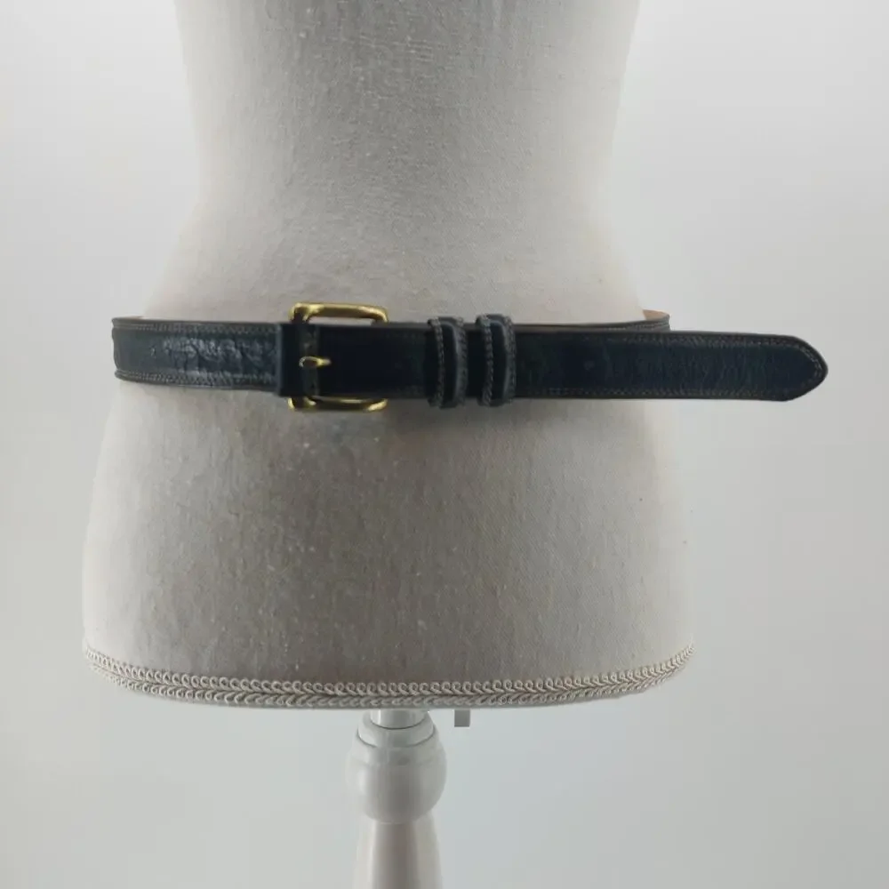 Gap Genuine Leather Belt Gold Tone Buckle Men's Size 34